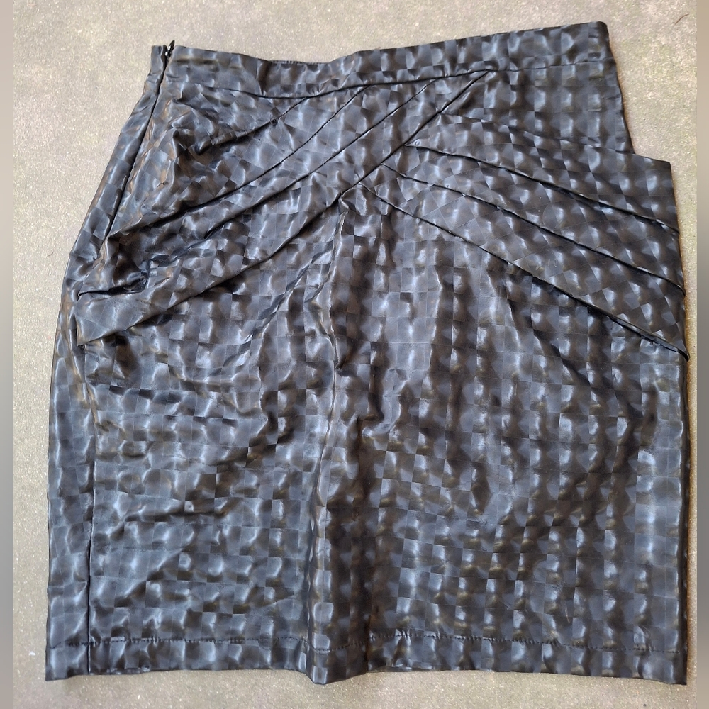 Cool Black Synthetic Midi Skirt Pockets - great for HALLOWEEN 🎃🍂🍁👻